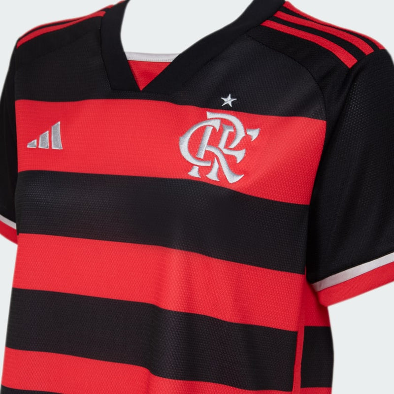 Camisola Flamengo Feminina Vermelha Home 2024/25