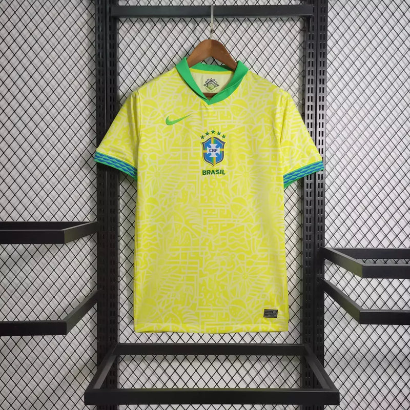 Camisola Brasil Amarela Home Copa América 2024