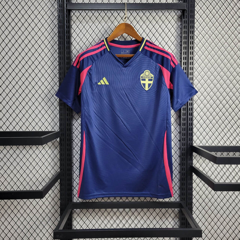 Camisola Suécia azul Away Euro 2024/25