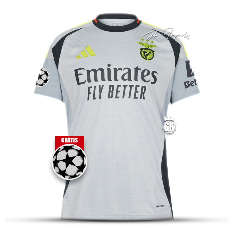 Camisola Benfica third cinza 2024/25 - LANÇAMENTO