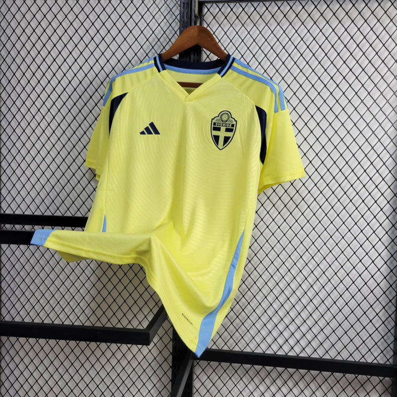 Camisola Suécia amarela Home Euro 2024/25