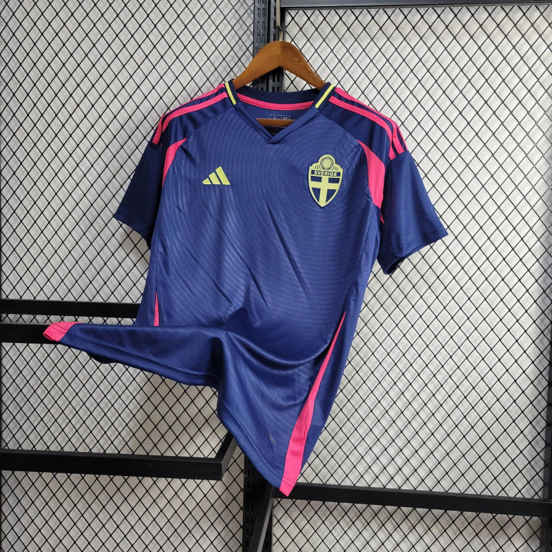 Camisola Suécia azul Away Euro 2024/25