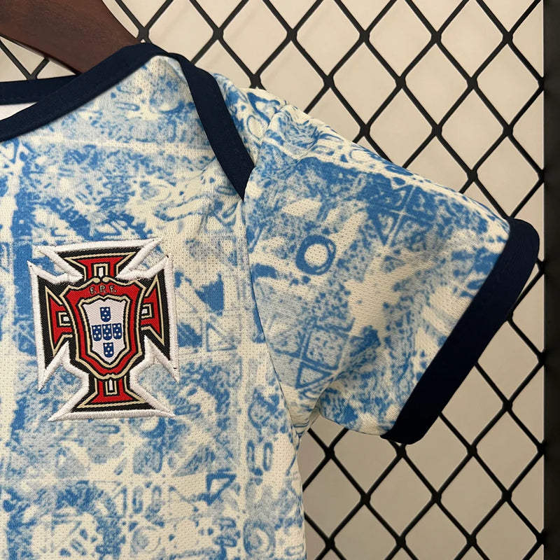 Body bebê Portugal Azul Away  - Euro 2024