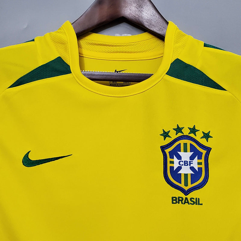 Camisola Retrô Seleção Brasil 2002/02 Home