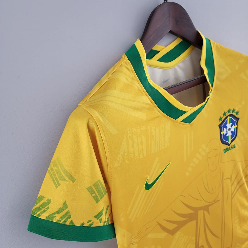 Camisola Feminina Seleção Brasil 2022/22 Amarelo Conceito